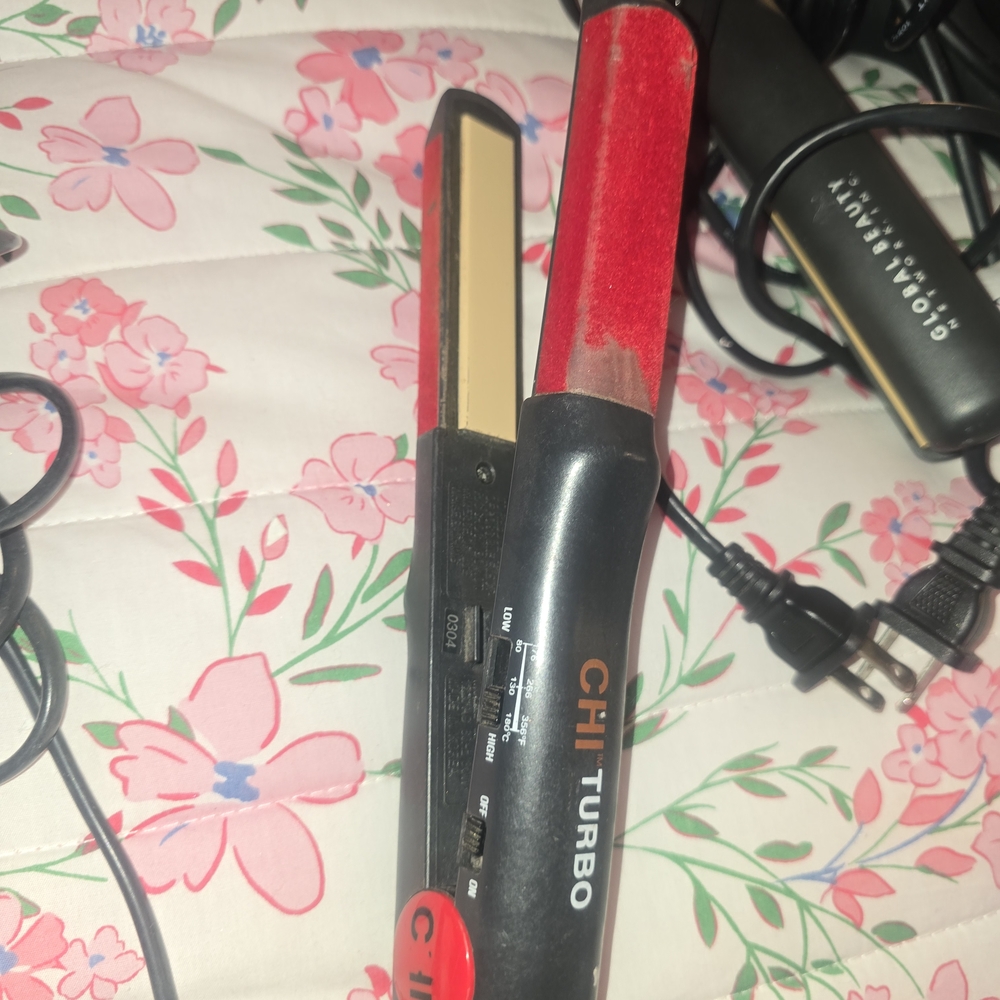 CHI Turbo Hair Straightener Red and Black